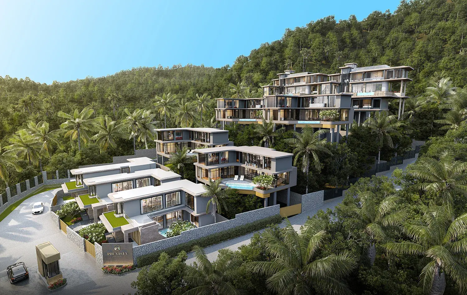Phuvista Naithon - kameralny projekt 5 willi w północno-zachodnim Phuket