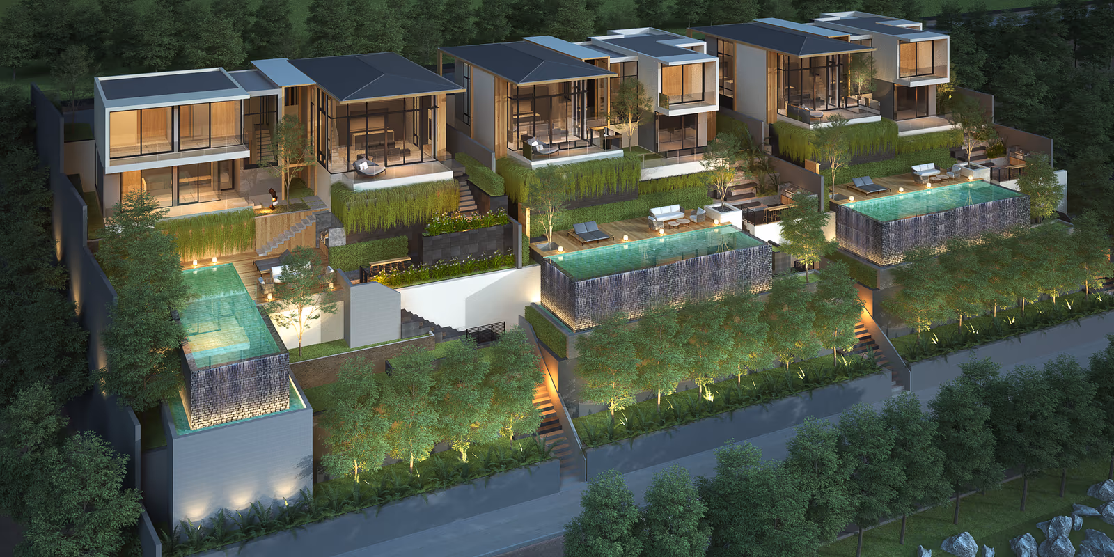 Santi Villas Phase 2 - wille z widokiem na morze w Ban Tai, Koh Samui